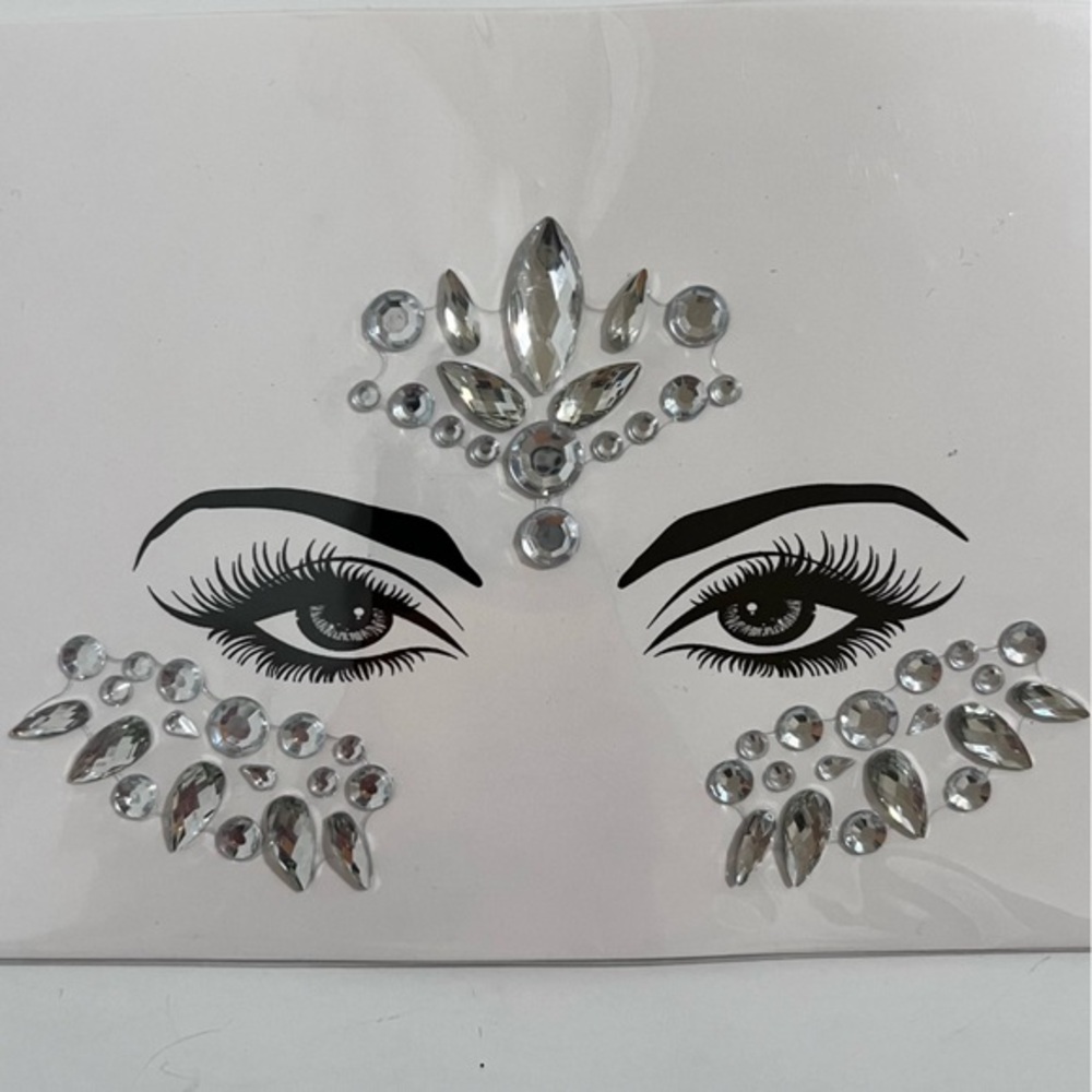 Party Joy Face & Body Art Jewels Metallic Crystals Gem Stickers Festival Rave